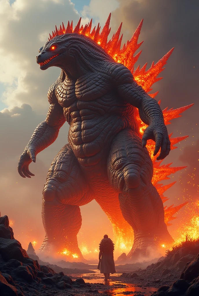Create a lava gozila image
