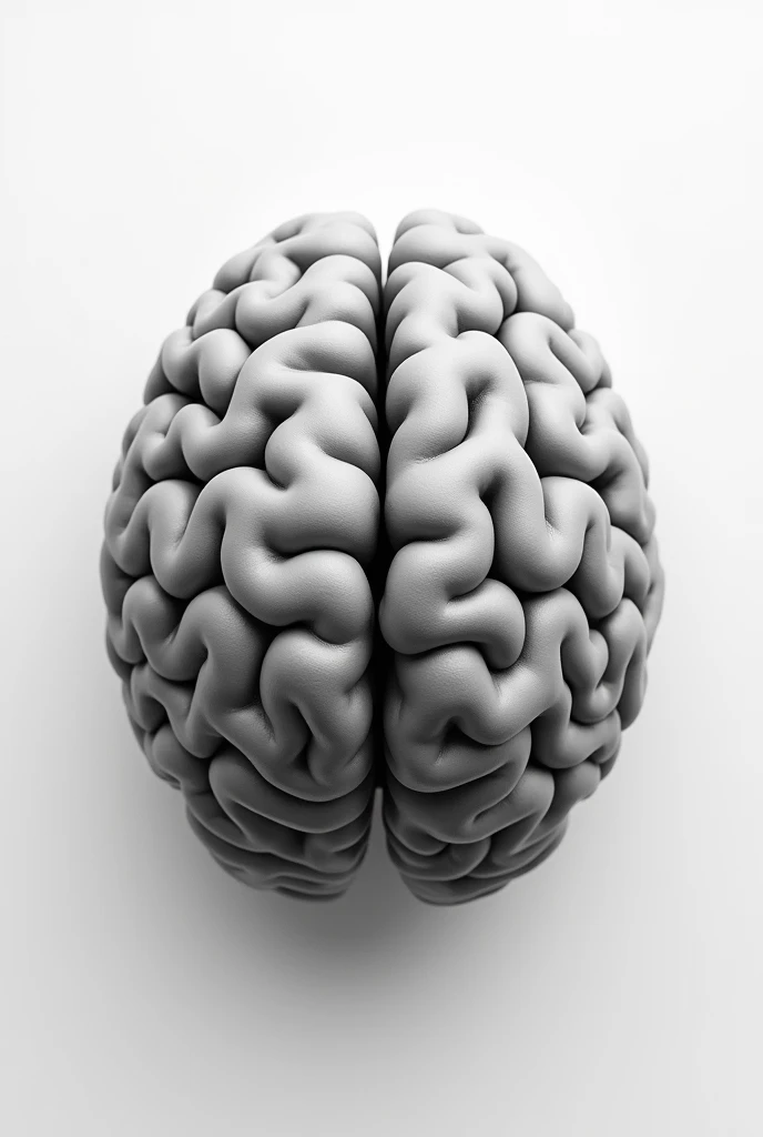 black and white brain from above