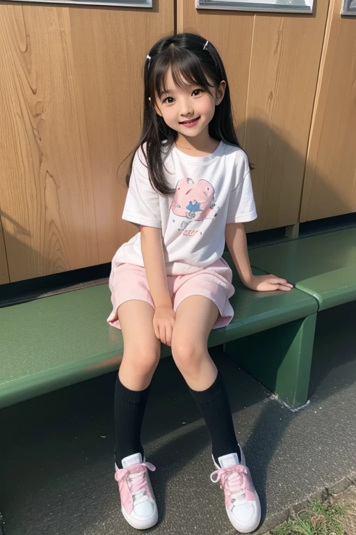 Lovely and cute, cute kawaii girl, Pretty sexy sitting full body 