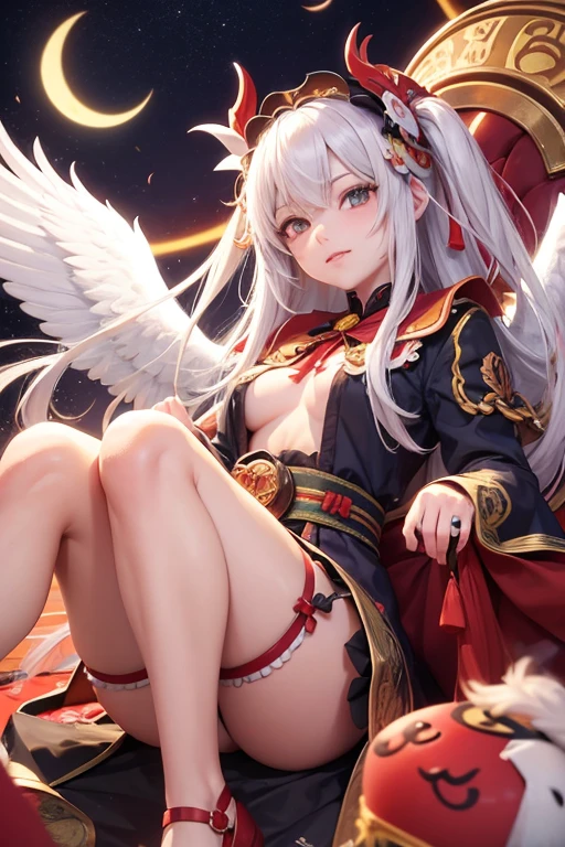 Tengu, Fortuneteller, carnival, Friendly, masterpiece, アニメ, Stocky, Angelic French doll, ボブヘア, おでこ, Messy hair