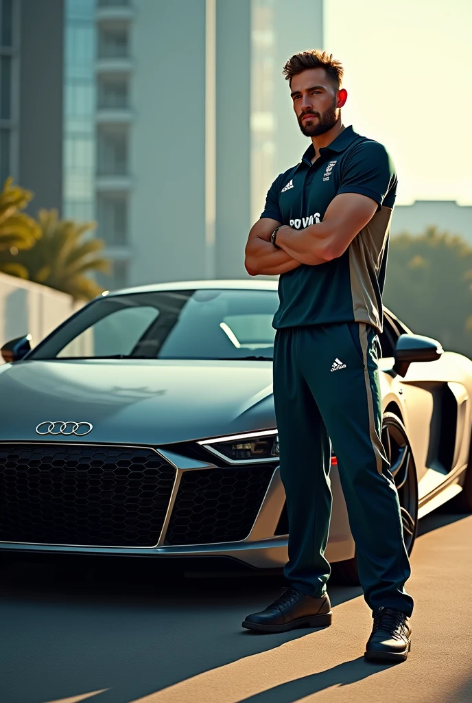 Glenn Maxwell With Car Audi