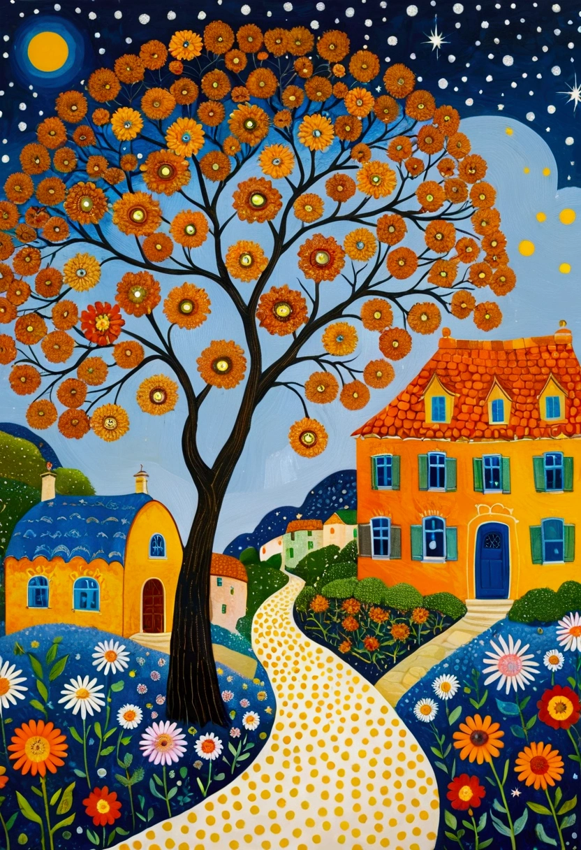 2d,flat,Cloisonné enamel,Chinese style,modern Art,Fine-brush Painting,Chinese aesthetics,Printing pattern,Color ink,Polka dot art,((Dot:1.9)),Freehand,artistic conception,Wu Guanzhong's artistic style,Minimalism,Birch tree close-up,Elegant and soft tones,author:Camille Bombois, author Jean Hey, Paul Signac (Paul Signac) of inspiration, 受到莫里斯·丹尼斯of inspiration, Inspired by Michel Delacroix, starry night, inspired author:Camille Bombois, 在starry night里, Inspired by Georges Lacombe, author Pierre Roy, Inspired by Marianne von Werefkin