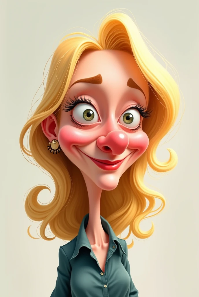 caricature of a blonde
