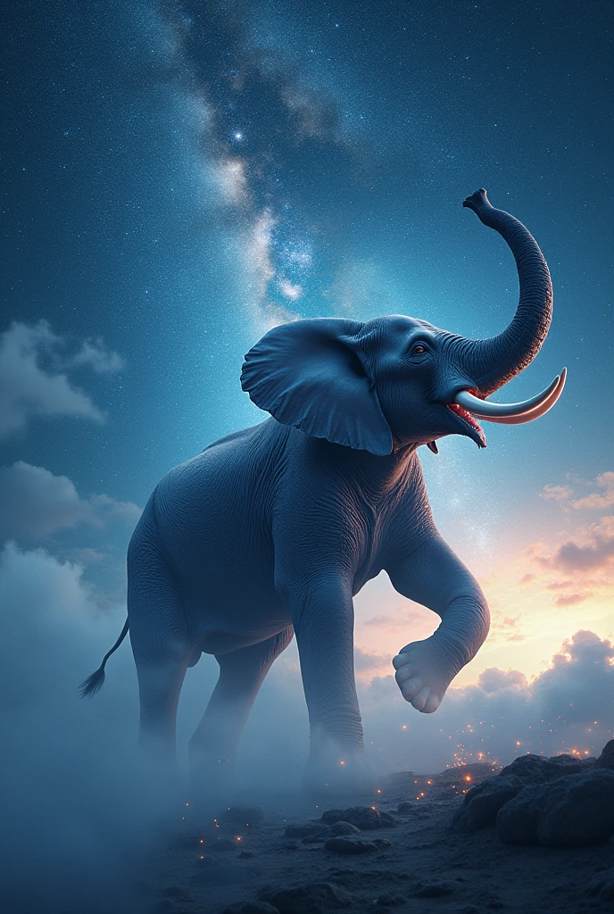 Elephant dance on the sky