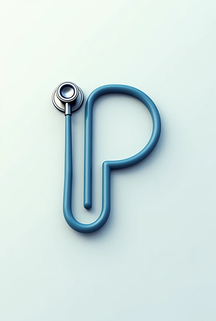 Write the letter P in the shape of a stethoscope 