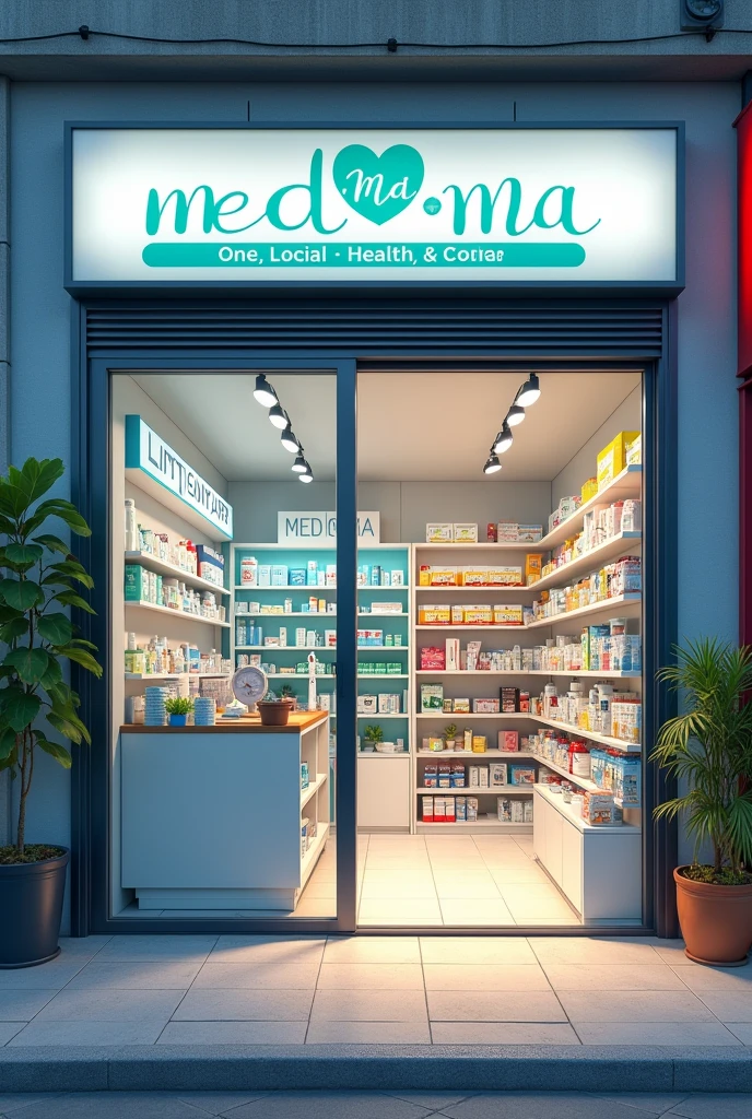 A medical shop which name is medi-ma