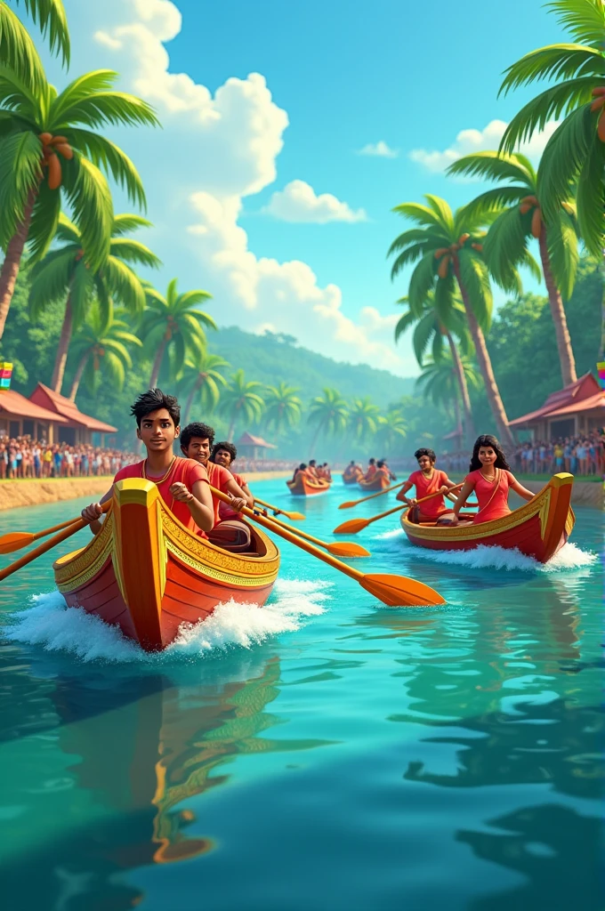 Boat race kerala animated