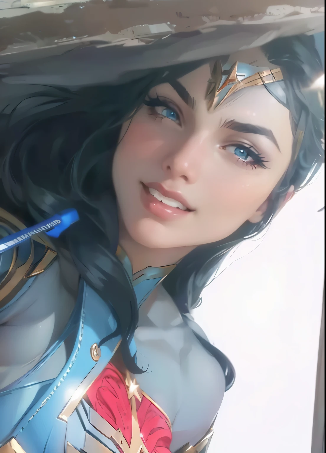 Wonder Woman, extremely lifelike, very beautiful, sexly, neckleace,