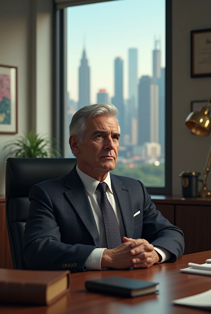 I want a businessman concerned about his employee