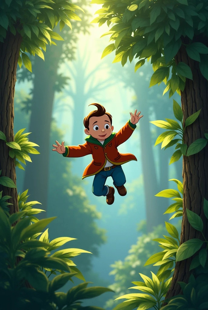 Tintin spent his days flying between the branches, enjoying the cool breeze and warm sun.
