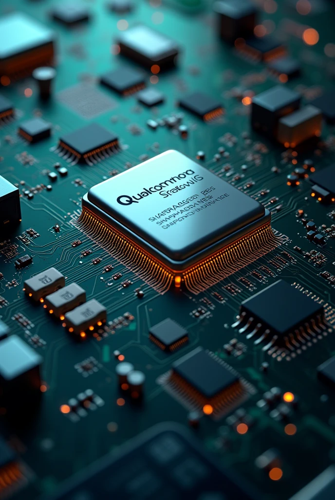 wallpaper of motherboard with Qualcomm Snapdragon 865 processor in the middle of the screen s20 fe 5g artdigital