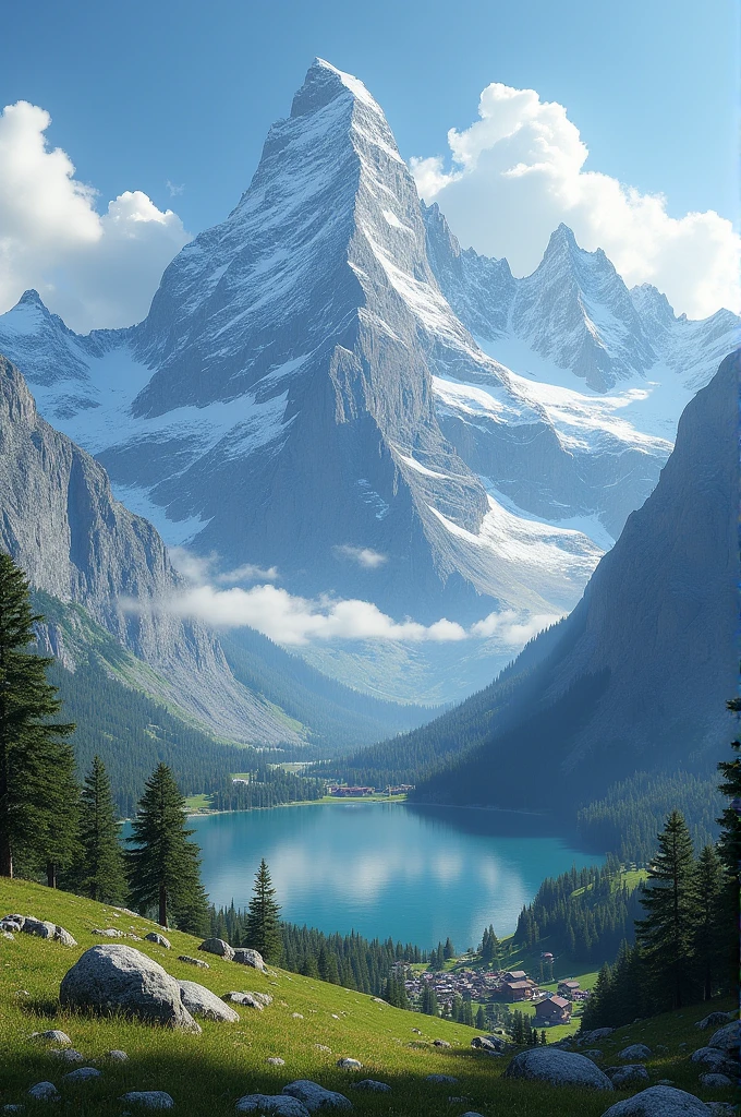 Realistic Swiss Alps