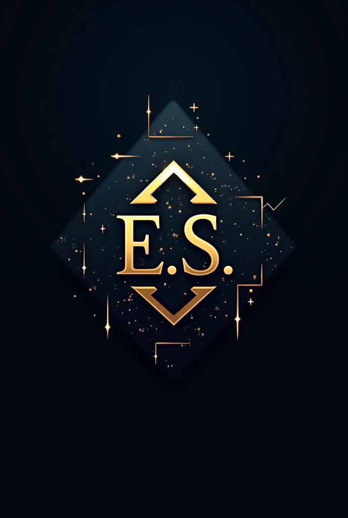 I want a logo with the initials E.c.S que no caso é Elite crypto Society. in the background I want something related to the crypto elite of the market. 
