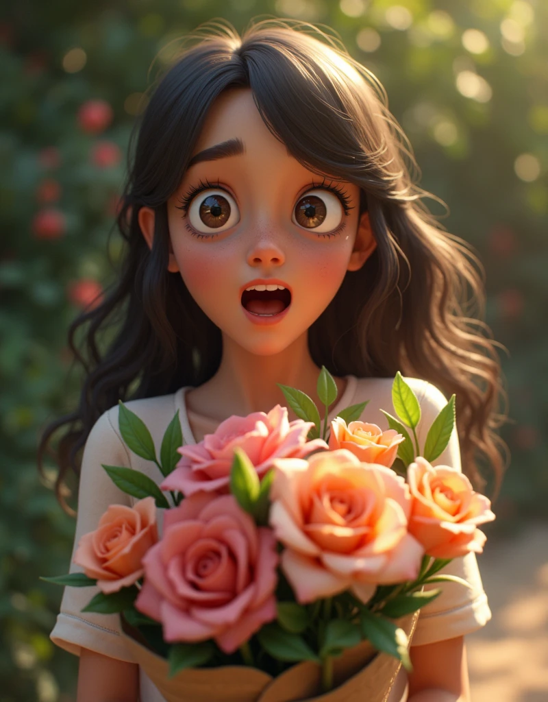 !generate "SeaArt Infinity" --prompt "Camera view at 3/4 angle (45 degrees). The highlights are Flávia's surprised expression receiving a bouquet with the most beautiful flowers and observing a letter hidden among the flowers." --style raw --ar 4:5 --iw 0.7 --ref https://media.discordapp.net/attachments/1264245424550580258/1279093240649482362/Flavia.png?ex=66d32fe8&is=66d1de68&hm=20d4271ede96e970dbf05a20b156fbe74c0d090f99baacfd4ece1d9b6abe88ce&=&format=webp&quality=lossless&width=461&height=563