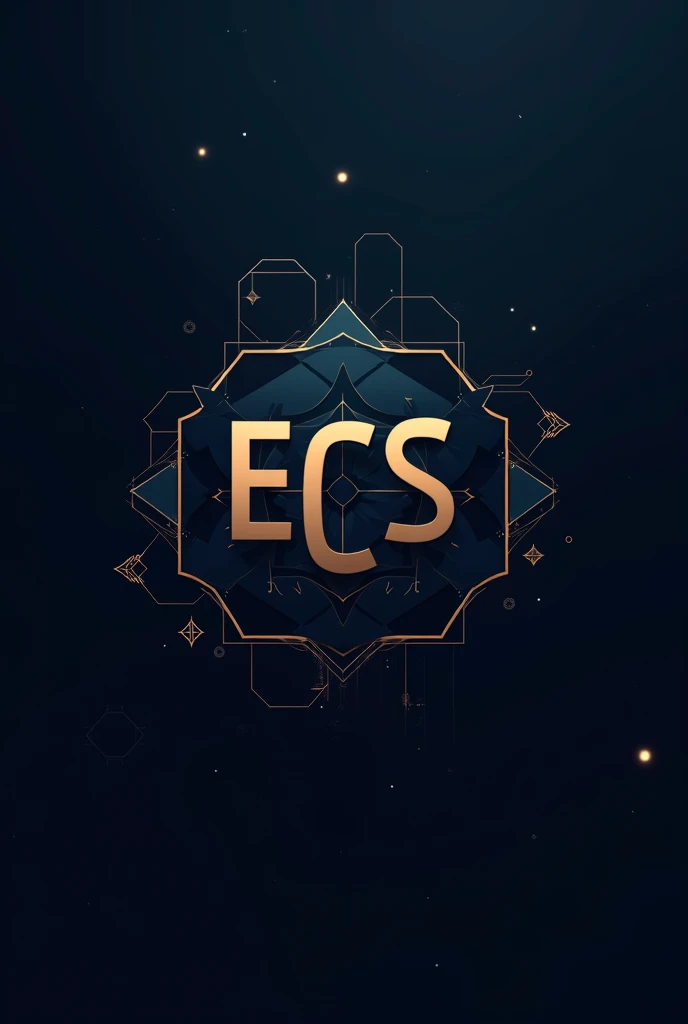 I want a logo with the initials ECS. que no caso é Elite Crypto Society. in the background I want something related to the crypto elite of the market.