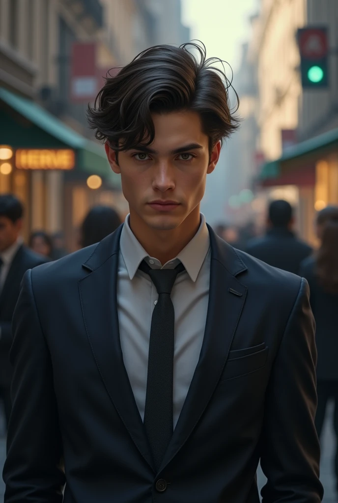 young man is unscrupulous in front of other people