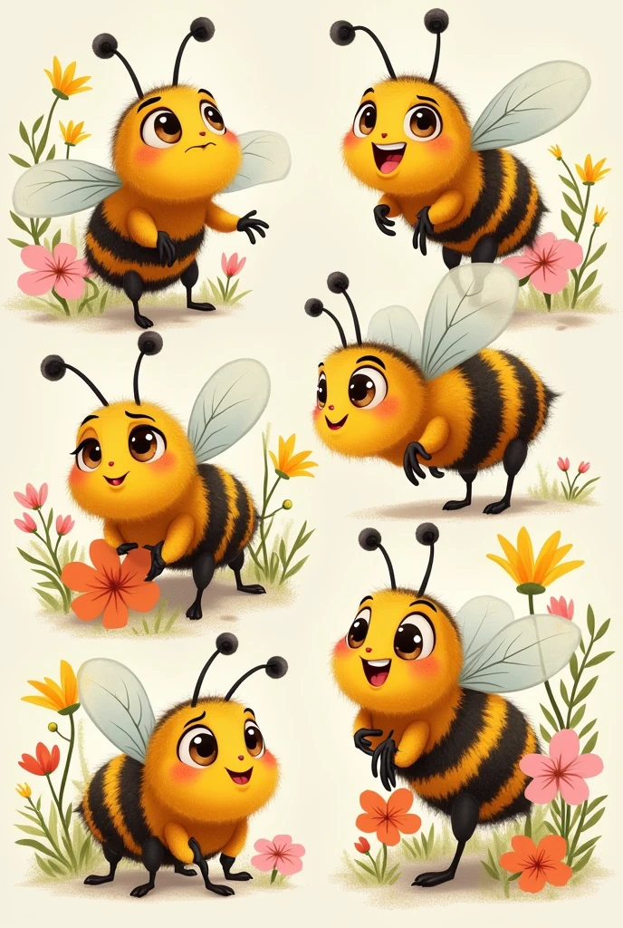 Animated Bee Drawings