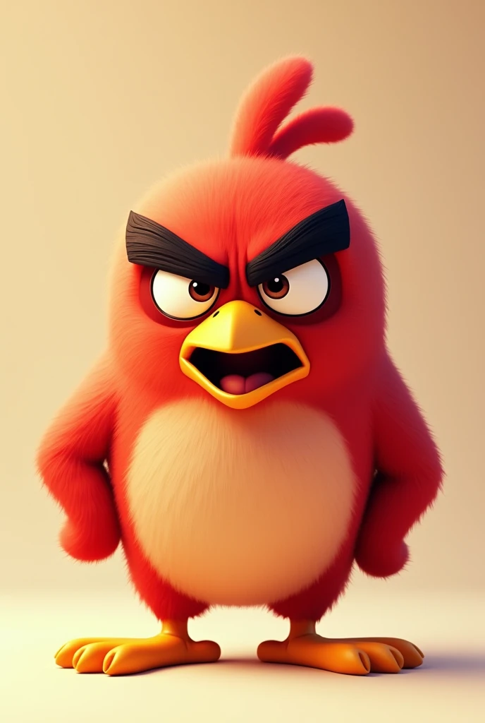 angry bird, cartoonish

