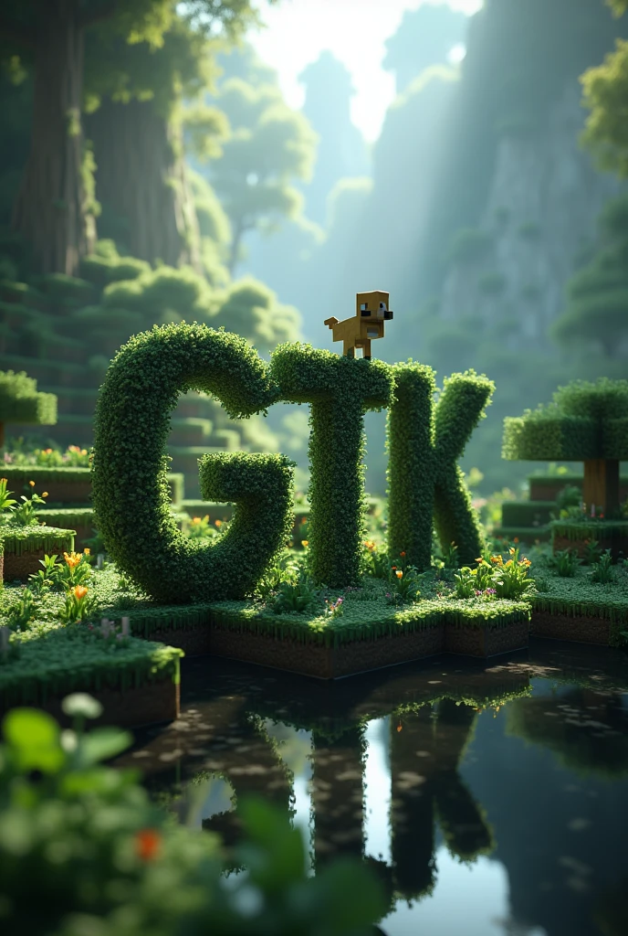 Minecraft logo with GTK text, Very beautiful, the logo needs to be bigger
