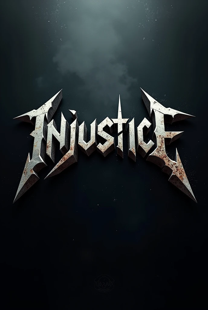 Written band logo "Injustice" with Metallica font