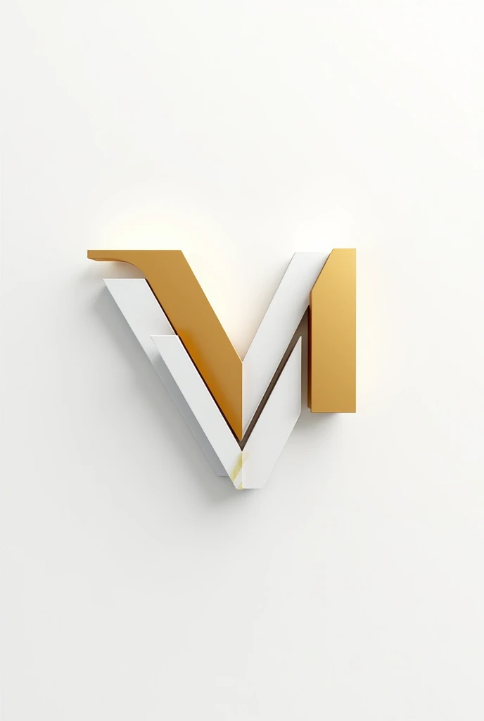Logo for content creator page "Visual Mid Media" with white and gold colors