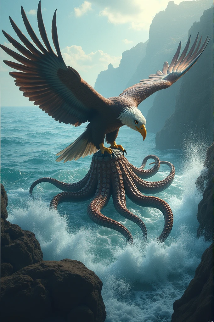Octopus and eagle