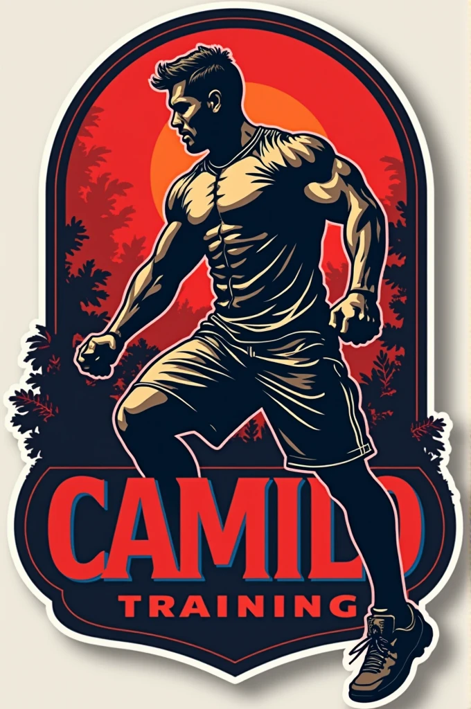 Generate a sticker that says Camilo Training and also surprise me with the logo, may be your initials, Give me some ideas
