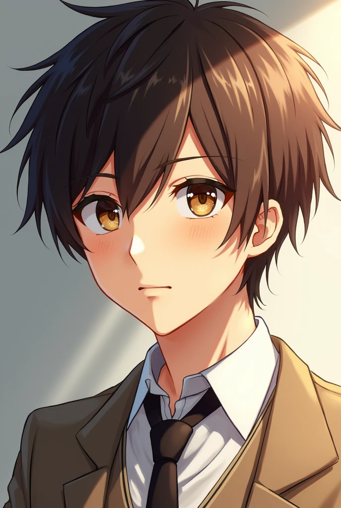 Masachika has brown hair, brown eyes and is often seen in a disheveled appearance. He's usually seen wearing his school uniform. Despite his opinion of his looks as 'painfully average', multiple of his peers and friends believe he is quite attractive.