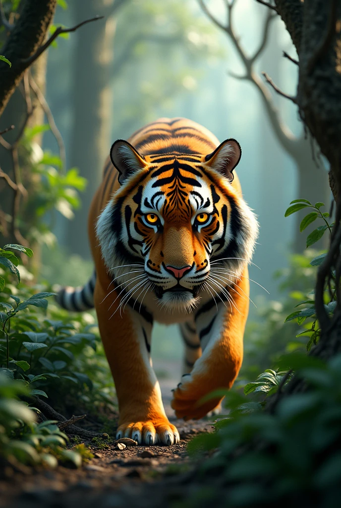 Tiger Saming Phrai hyper realistic 3d