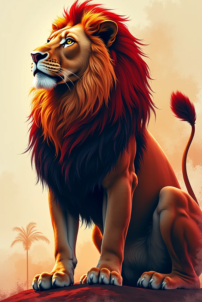 A picture in the shape of a lion with the words Khaled Al-Kuwaiti written on it