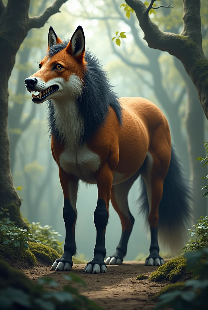 Believe me, a mutation between a horse , fox and wolf
