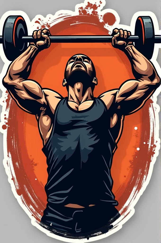Generate a sticker that says Camilo Training and also surprise me with the logo, may be your initials, Give me some ideas, It could be a person in a black tank top doing pull-ups