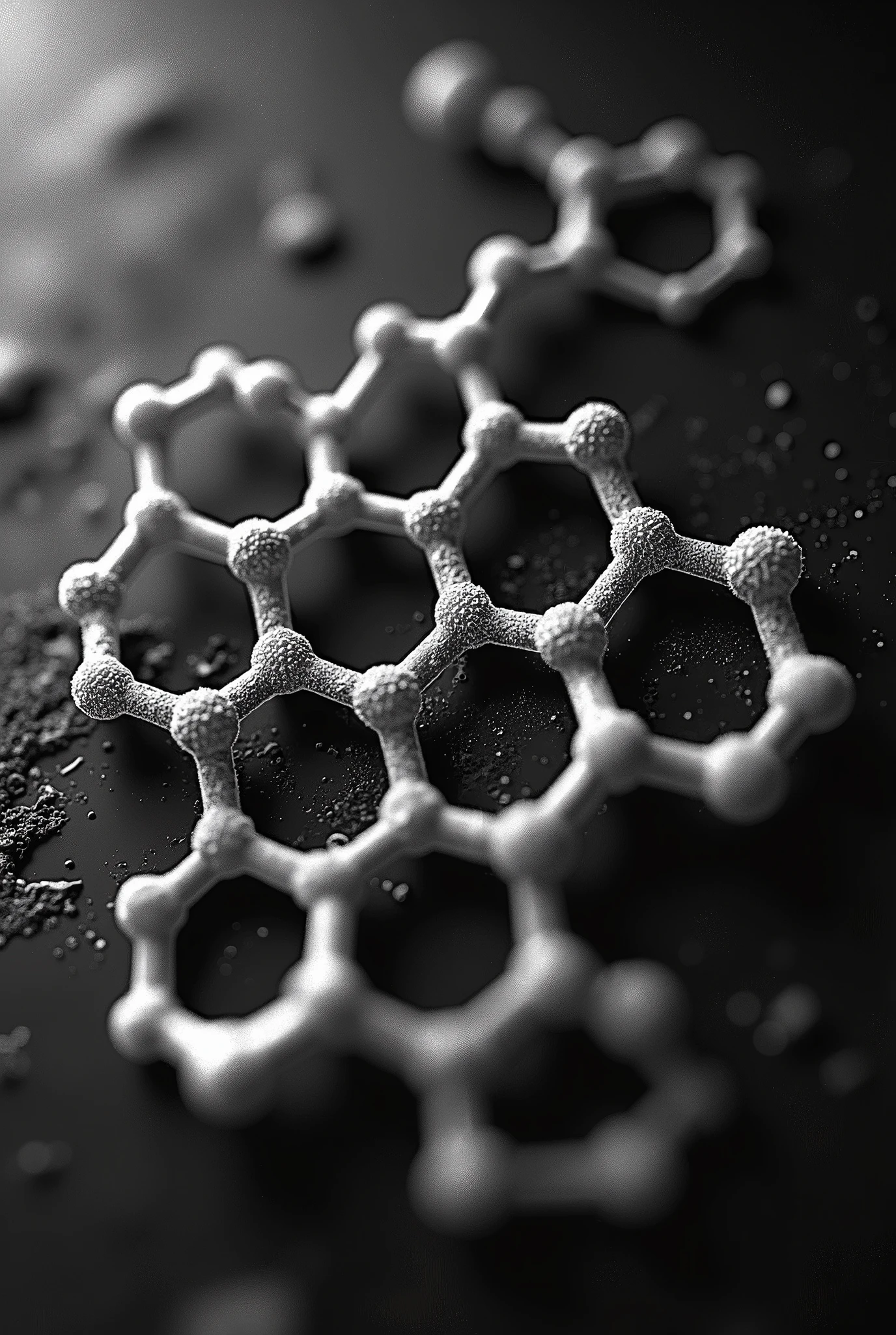 a close up of a black and white photo of a graphene, an album cover by Nadir Afonso, shutterstock, graffiti, cancer, ortografico, graflex, modular graphene, xray, sao, banner, sao paulo, description, leaked image, x ray, cancer, ad image, x-ray, x - ray, featured
