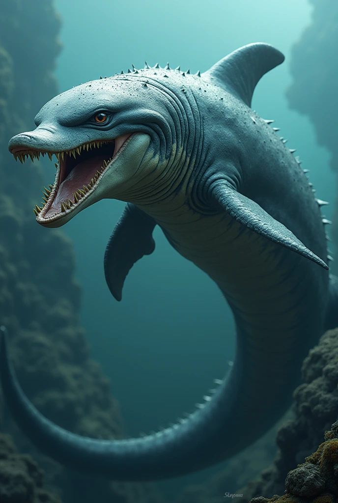 Believe me, a mutation between a dolphin , shark and crocodile