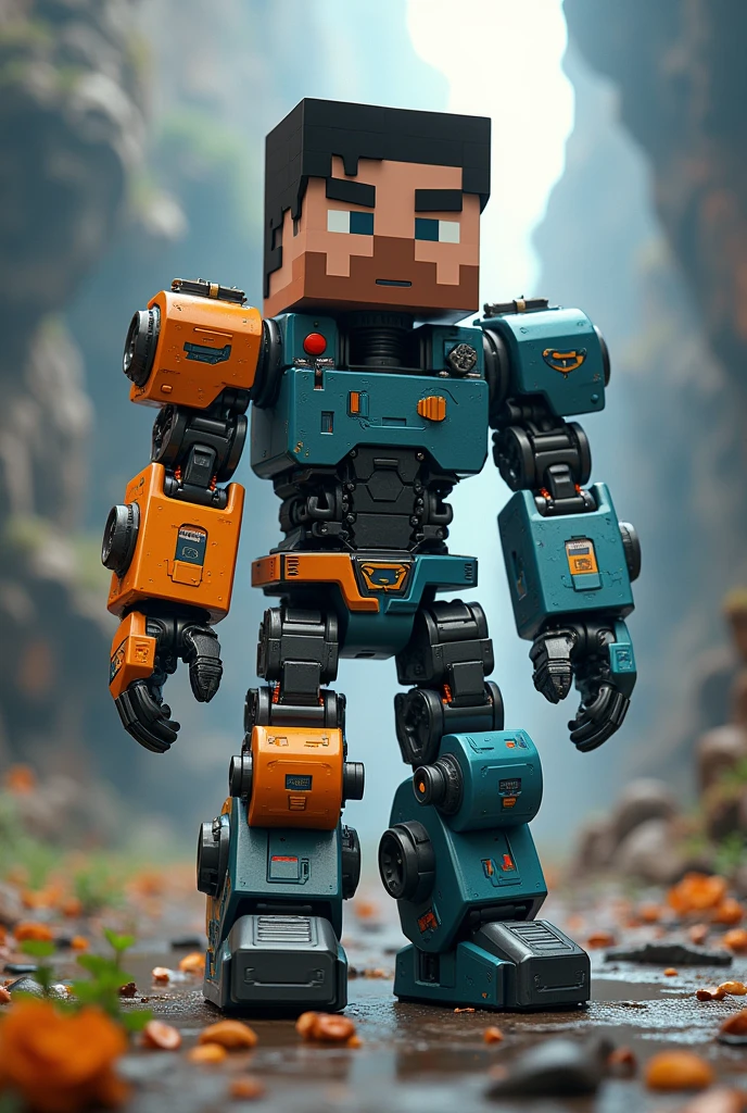 Minecraft Steve Hot and cold robot