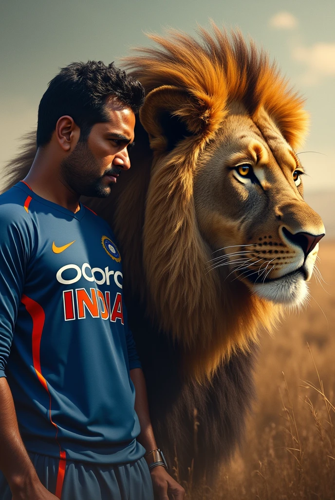 Ms dhoni x lion