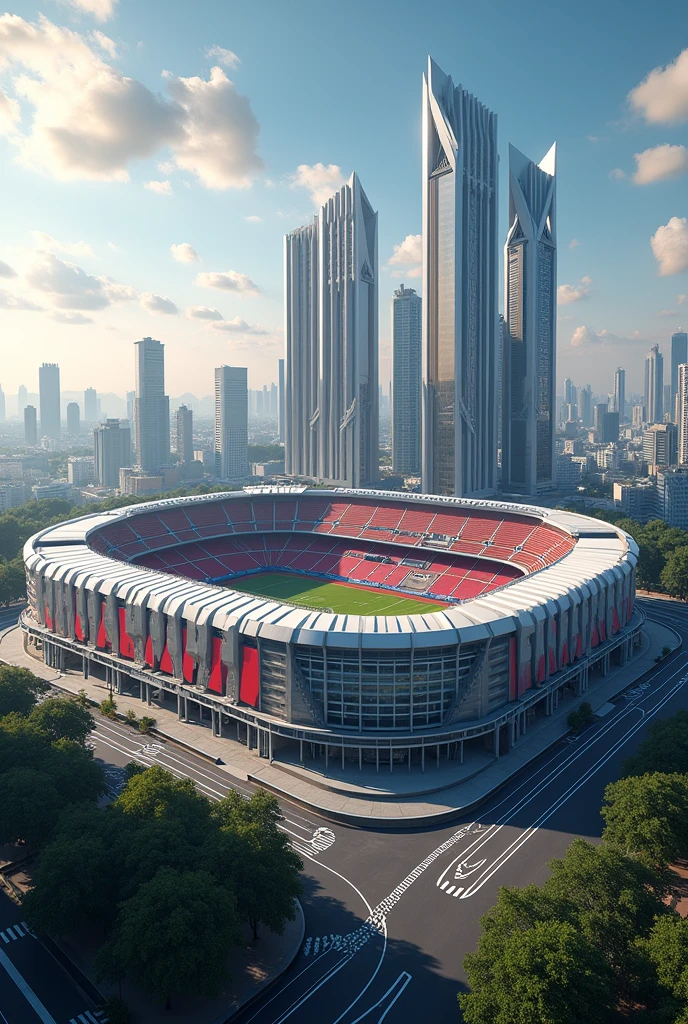 Football stadium with the name "Athletic Parody"