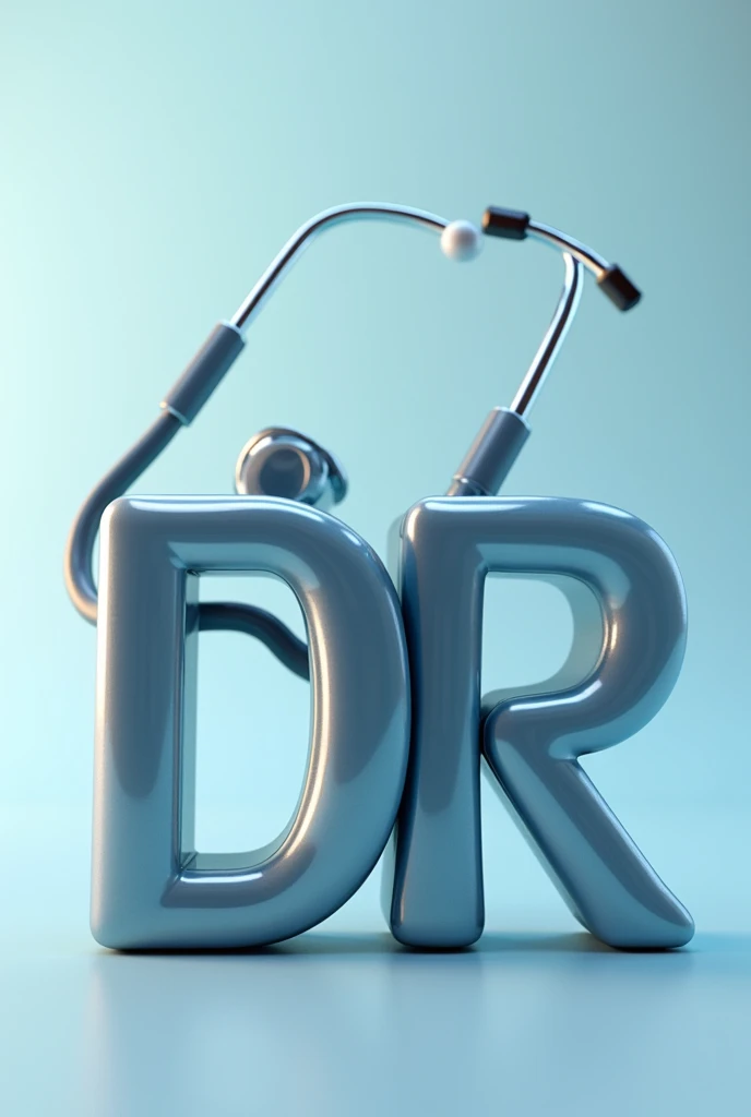 Write a stethoscope in the shape of the letter DR