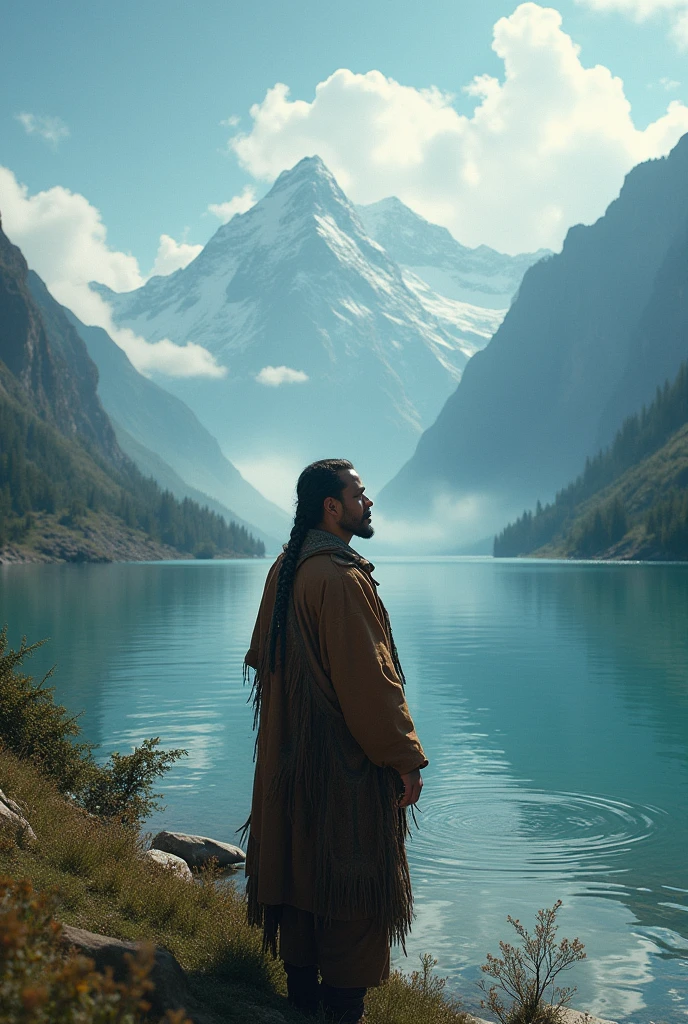 Andean man >He woke up next to a lake with a racing heart. I felt like something big was about to happen,
