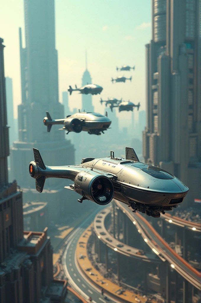 Drones flying in high technology