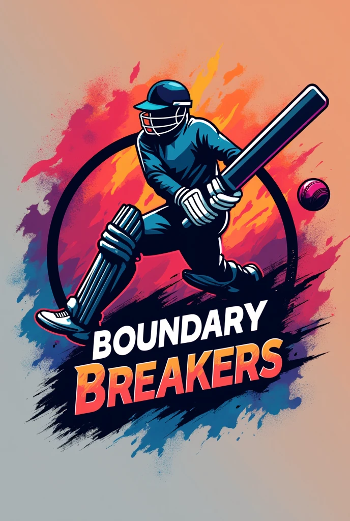 the name Boundary breakers logo background cricket