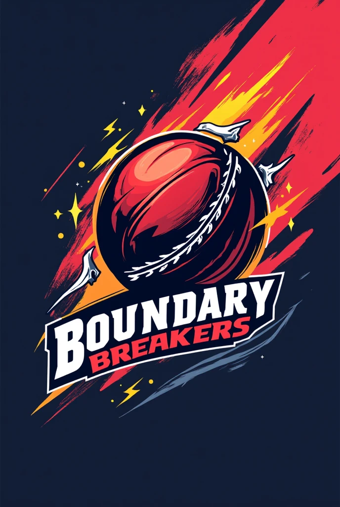 the name Boundary breakers logo background cricket