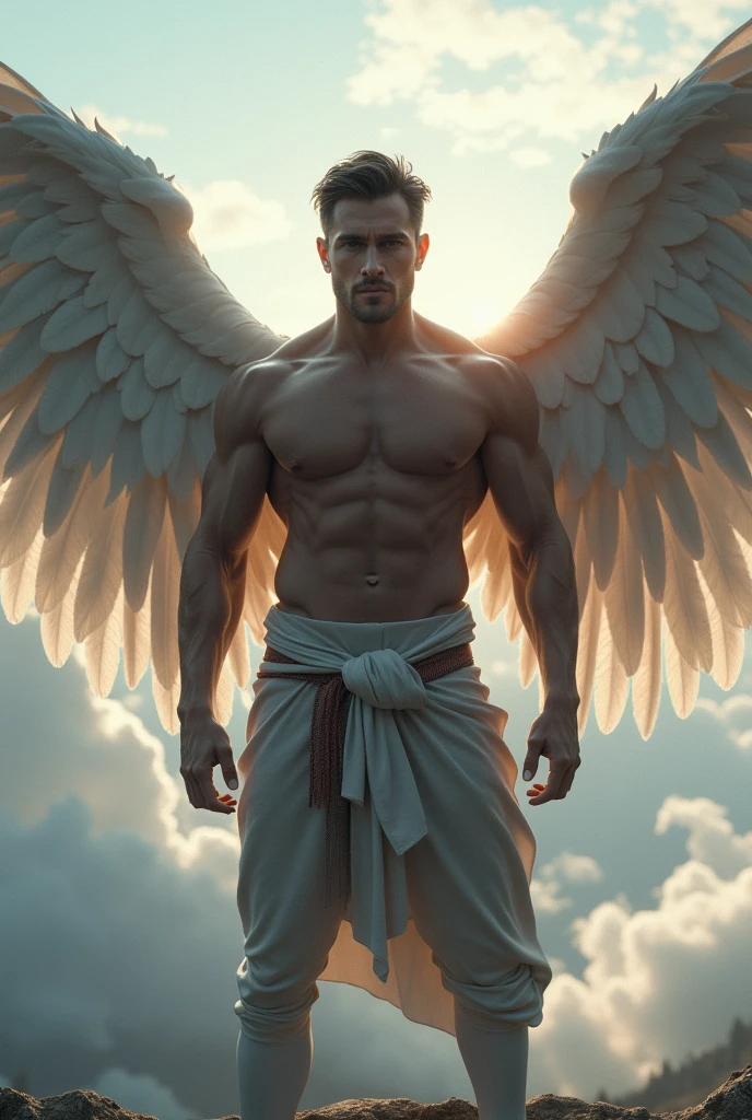 A human male with wings