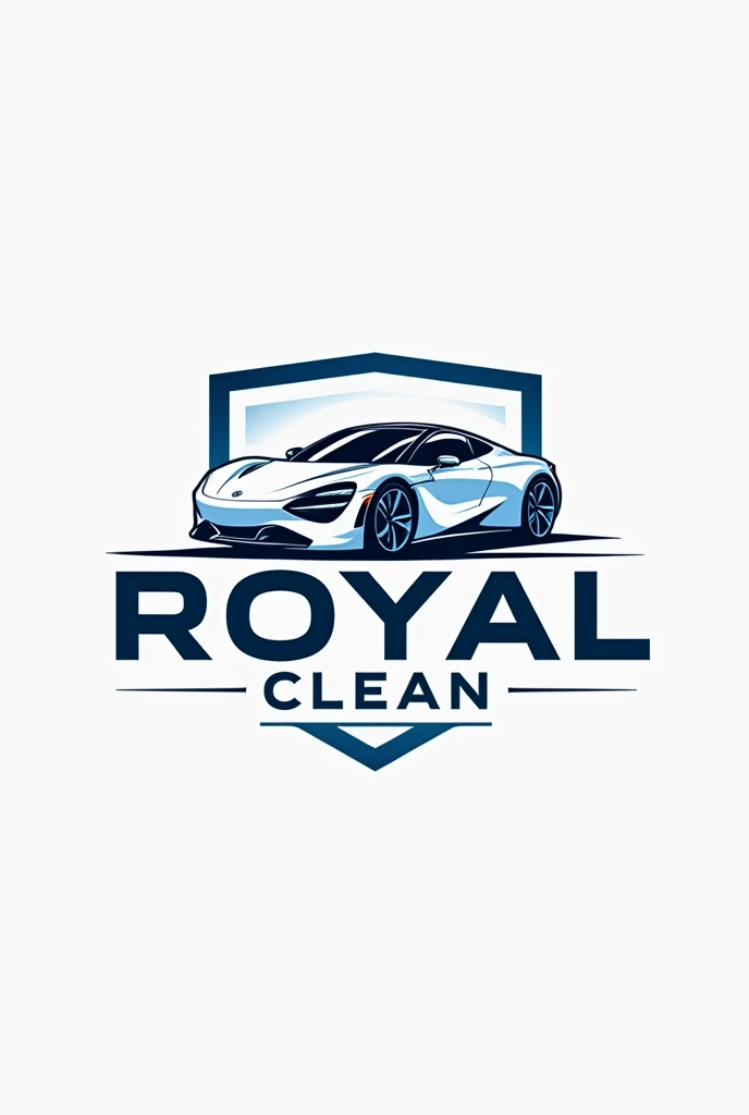 Create a logo based on a car wash with text that says Royal Clean