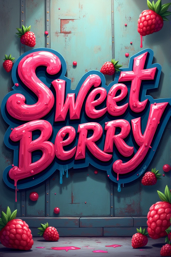 Logo with the name sweetberry in graffiti 