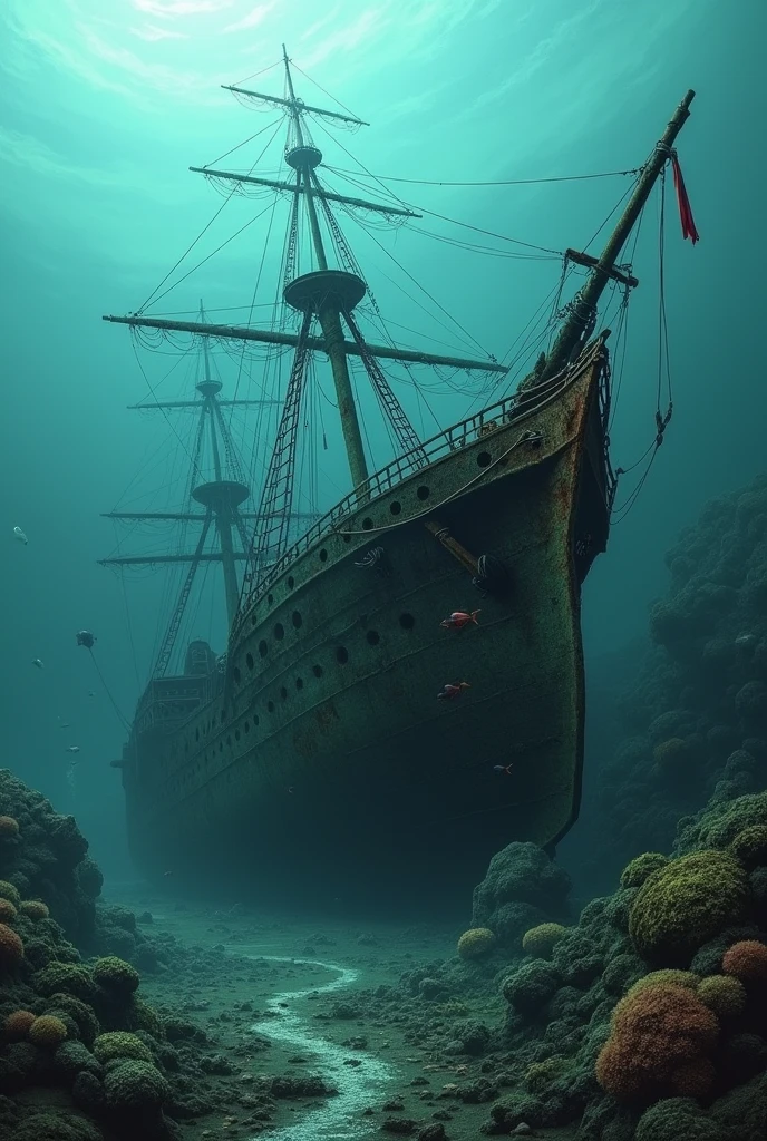 Make me an abandoned ship at the bottom of the sea