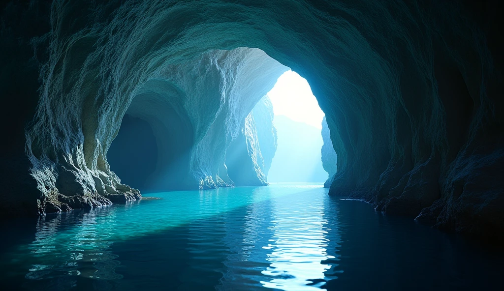 (masterpiece:1.2,Exceptional Quality,mirror-like,Cinematic Experience),8k,wallpaper,Italy,Grotta Azzurra,(Diffuse reflection of light:2.0)