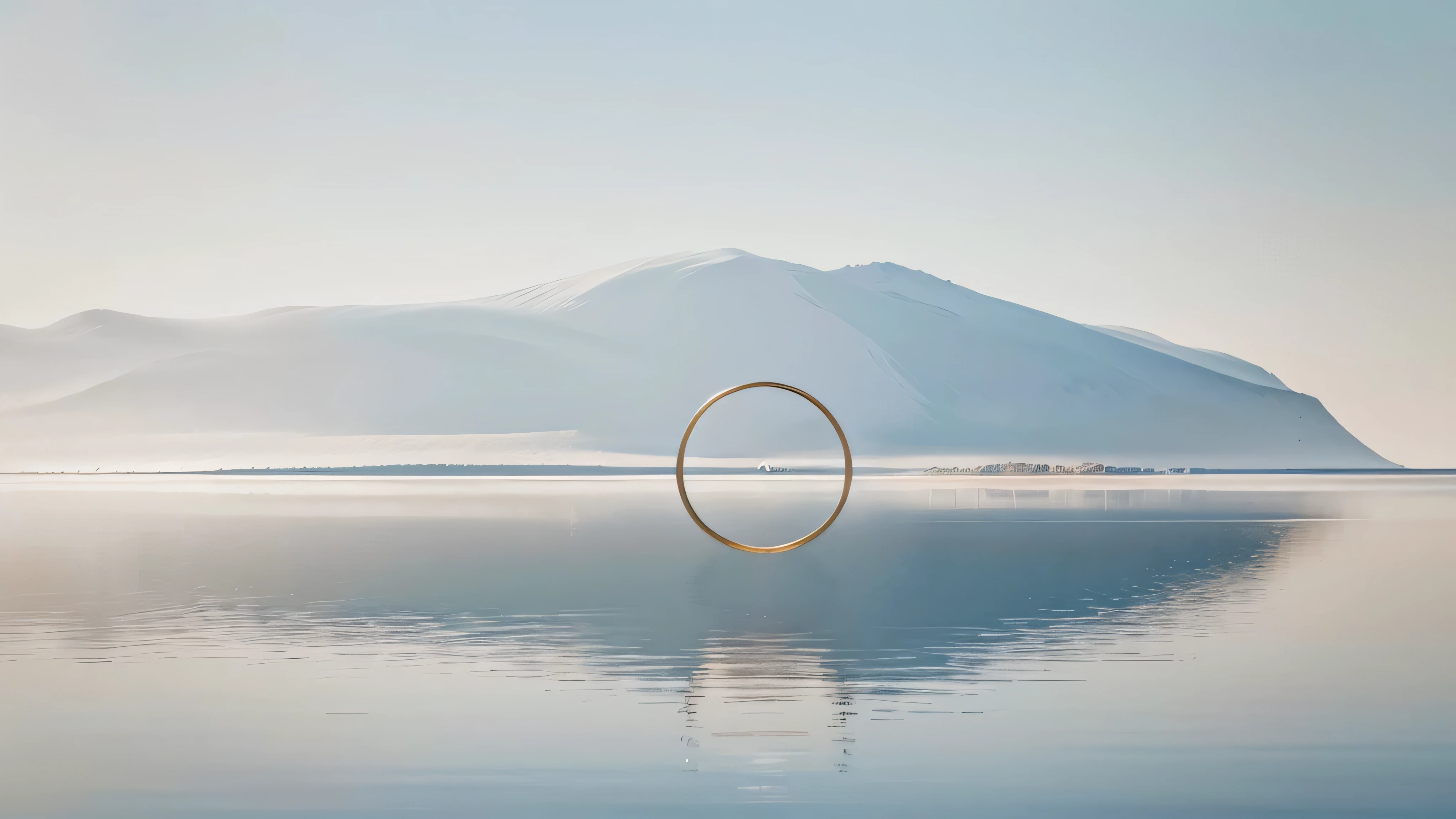 a simple painting, simple color palette, mysterious logo in the center, peaceful, light, harmonious colors, (best quality,4k,8k,highres,masterpiece:1.2),ultra-detailed,(realistic,photorealistic,photo-realistic:1.37),minimalist,minimalism,abstract,symmetrical,centered composition,clean,minimal,elegant,sophisticated