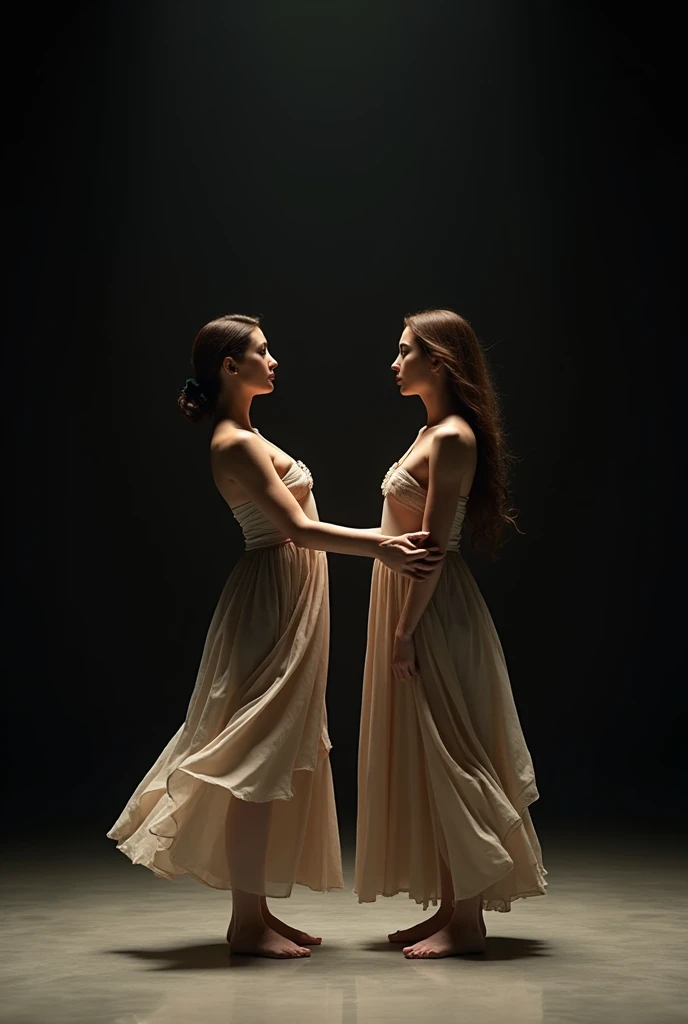 Make me a picture where Carmen appears, Contemporary ballet and dance work, where Carmen and death come out (represented by an elegant woman)
Where I am condemning her to die