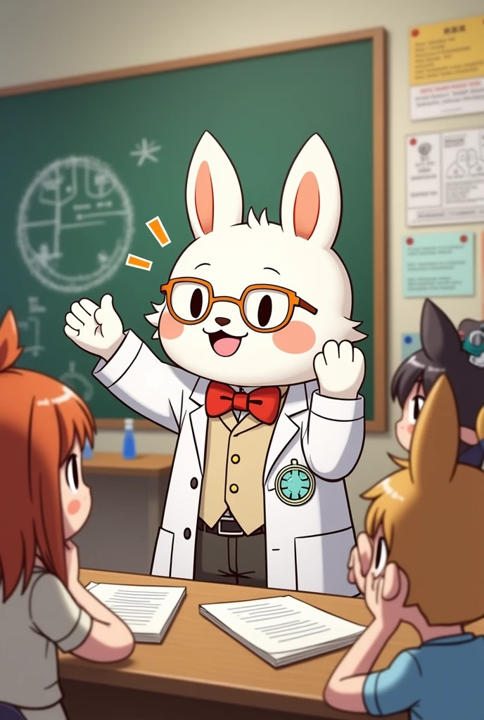 Cinnamonrol from Sanrio teaching physics